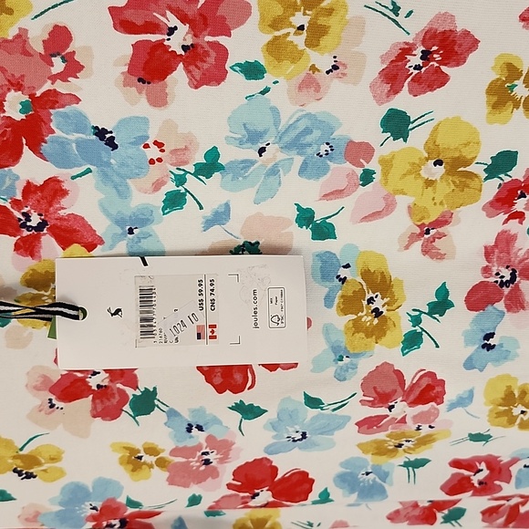 NWT Joules short floral 100% cotton short sleeve dress size 2 - Picture 5 of 9